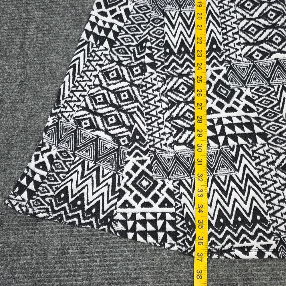 Cato Patchwork Maxi Knit Skirt Women's Sixe S‎ Black White Geometric Tribal